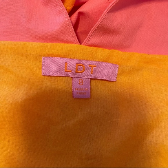 LDT Daphne Tie Shoulder Tiered Color Block Surplice V-Neck Drawstring Maxi Dress - Picture 11 of 11